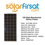 GÜNEŞ PANELİ 205 WATT MONOKRİSTAL
